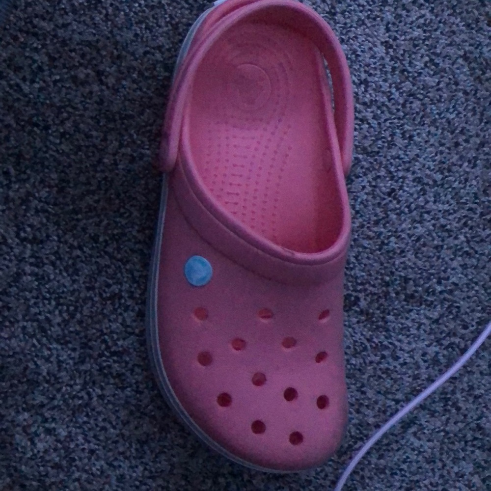 Pink crocs